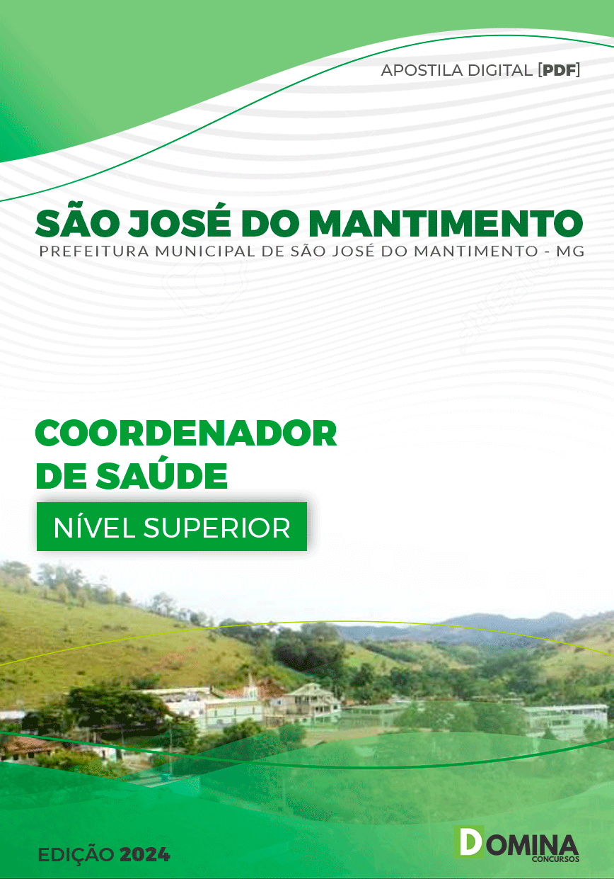 Apostila São José do Mantimento MG 2024 Coordenador de Saúde