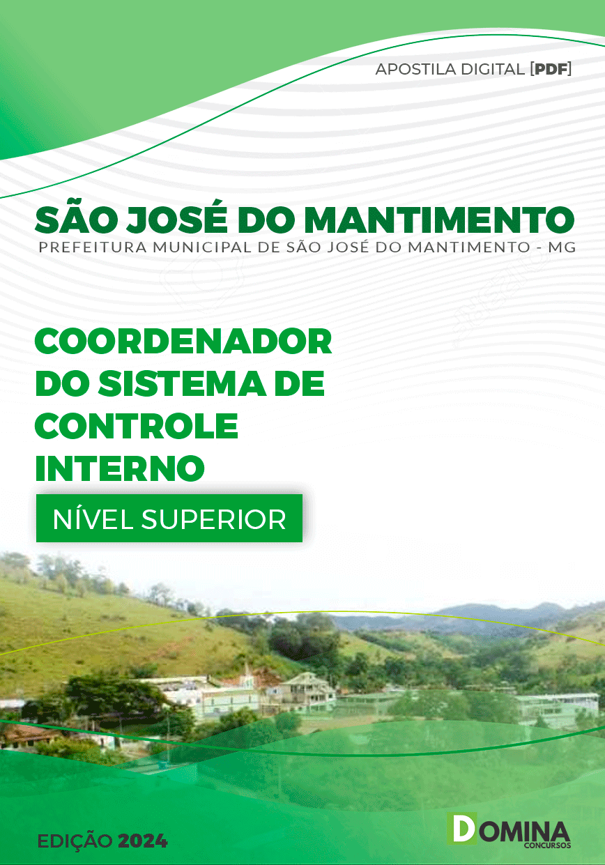 Apostila São José do Mantimento MG 2024 Coordenador do Sistema de Controle Interno