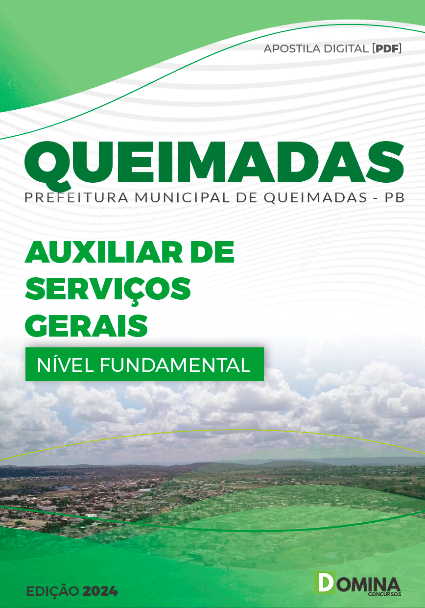 Apostila Queimadas PB 2024 Auxiliar De Serviços Gerais