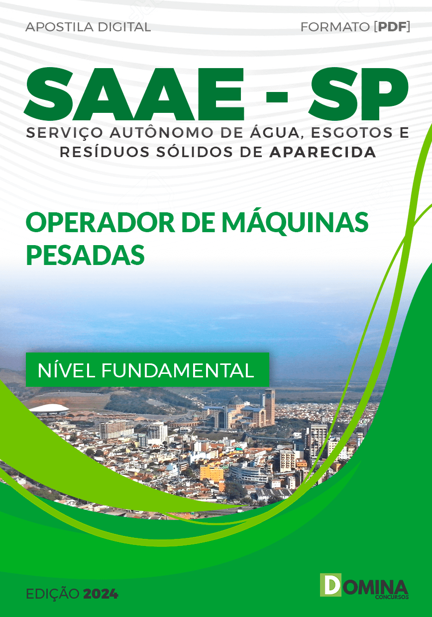 Apostila Operador de Máquinas Pesadas SAAE Aparecida SP 2024