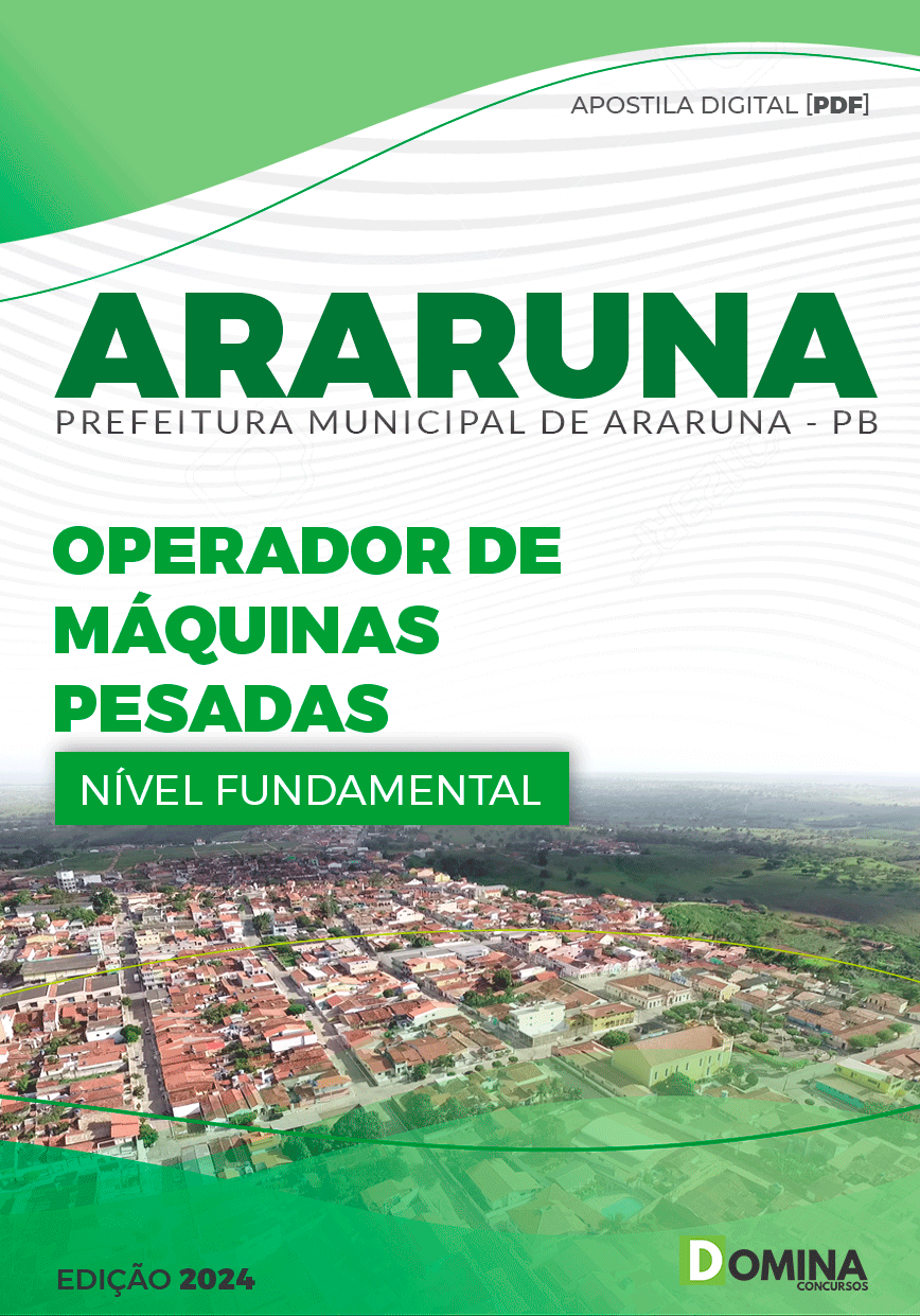 Apostila Operador de Máquinas Pesadas Araruna PB 2024