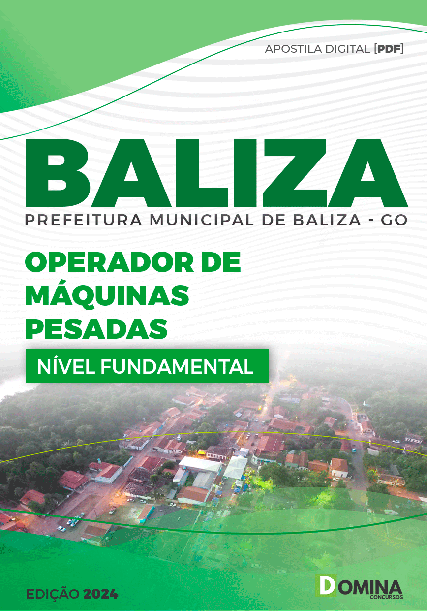 Apostila Operador de Máquinas Pesadas Baliza GO 2024