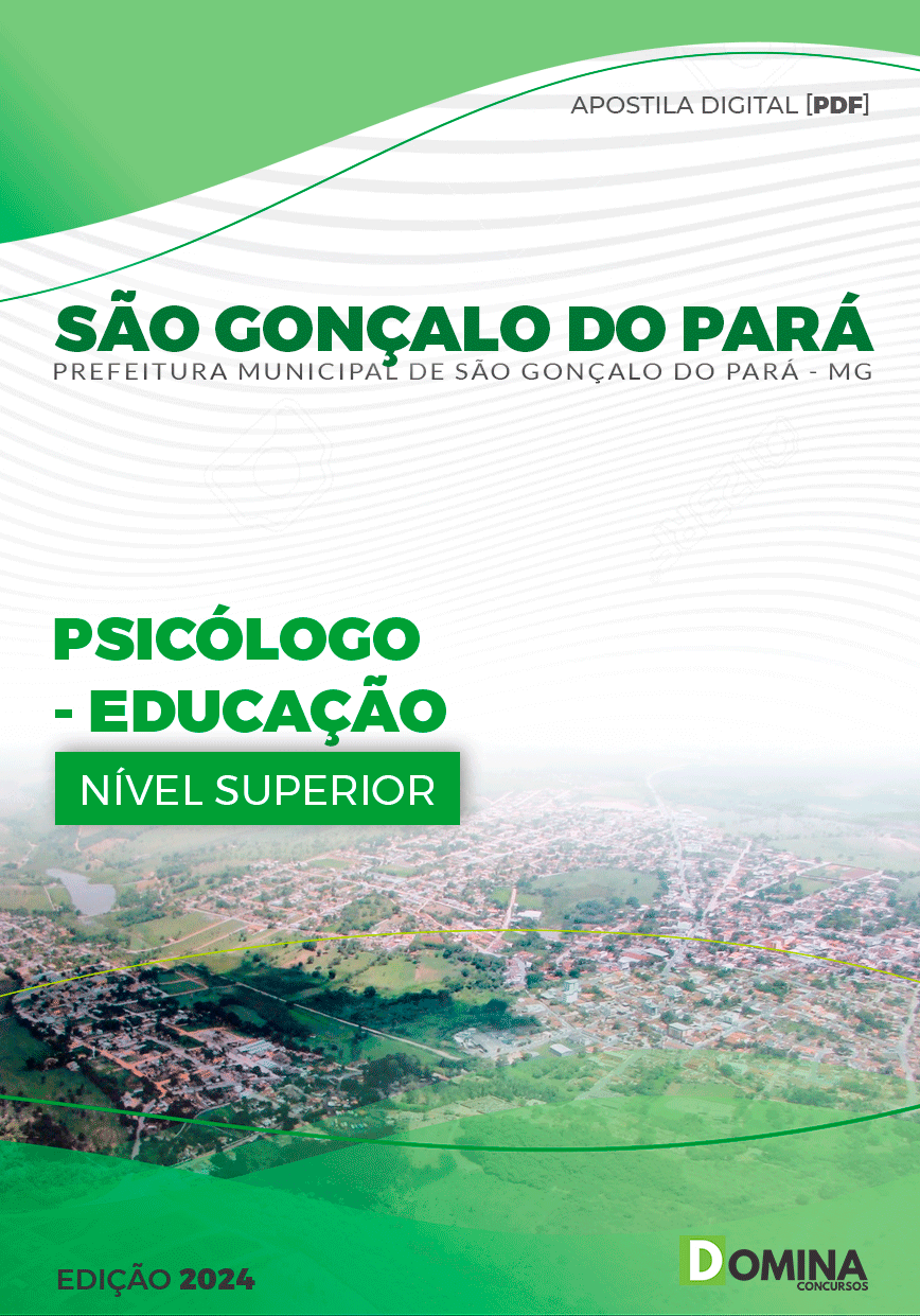 Apostila Pref São Gonçalo Pará MG 2024 Psicólogo Educação