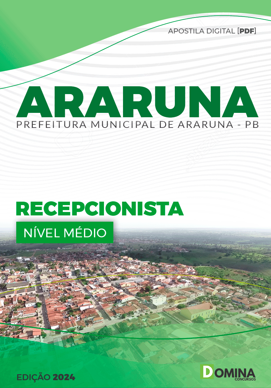 Apostila Recepcionista Araruna PB 2024