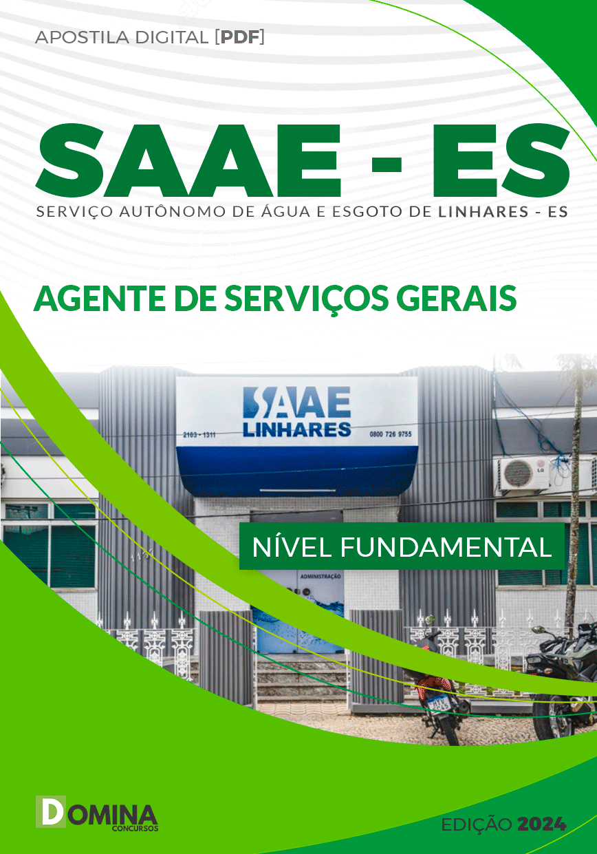 Apostila SAAE ES 2024 Agente De Serviços Gerais