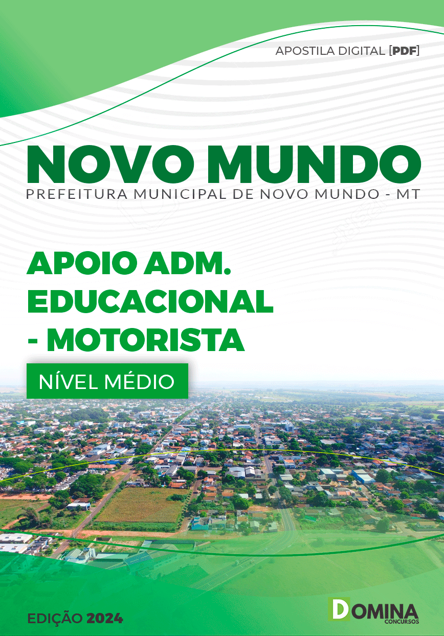 Apostila Novo Mundo MT 2024 Apoio Adm Educacional Motorista