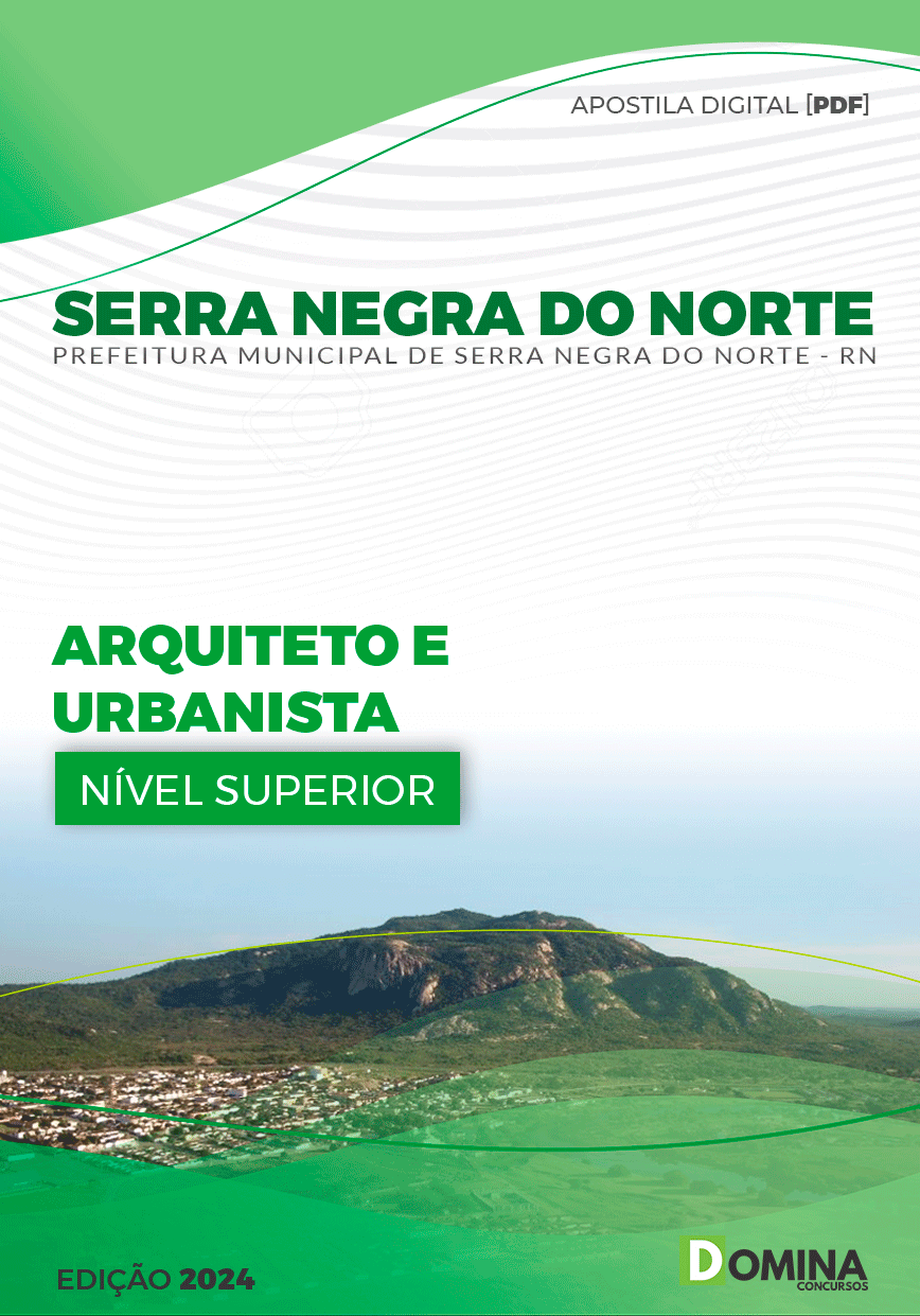 Apostila Serra Negra Do Norte RN 2024 Arquiteto E Urbanista