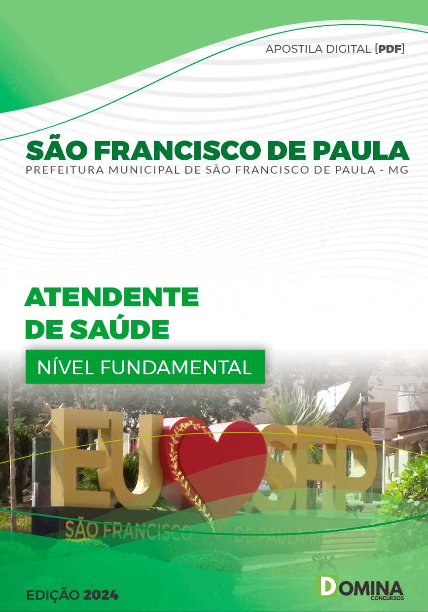 Apostila São Francisco de Paula MG 2024 Atendente De Saúde