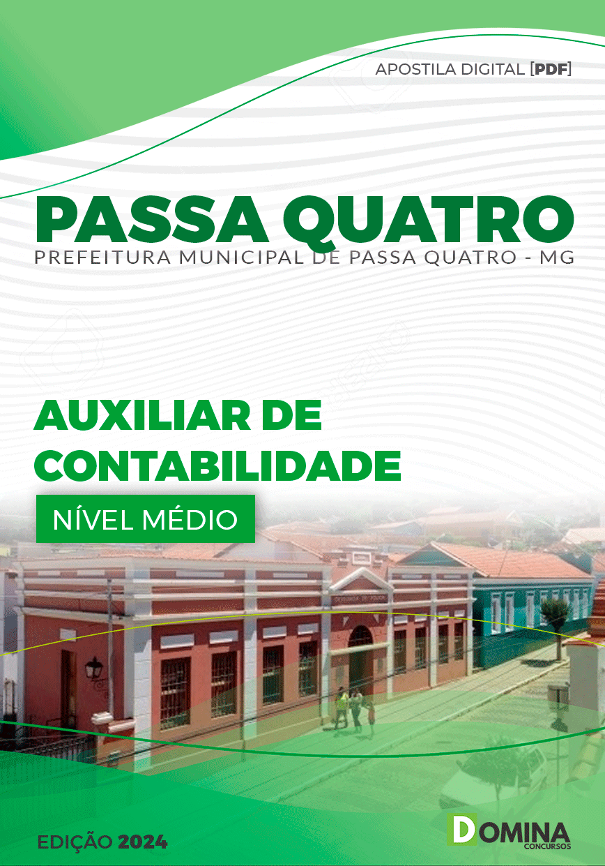 Apostila Passa Quatro MG 2024 Auxiliar de Contabilidade