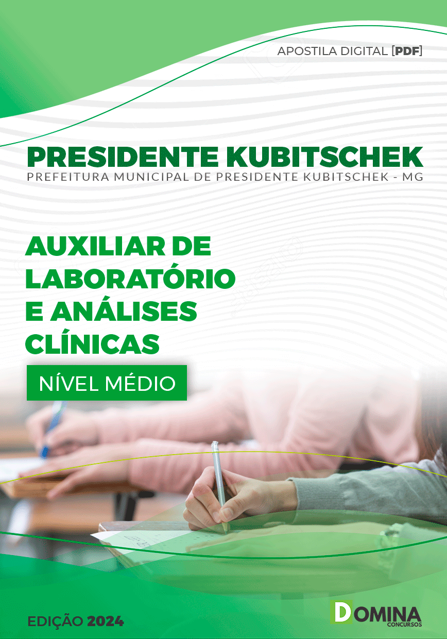 Apostila Auxiliar de Laboratório Presidente Kubitschek MG 2024