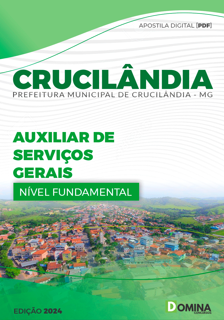 Apostila Auxiliar de Serviços Gerais Crucilândia MG 2024