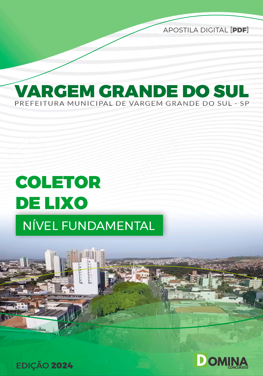 Apostila Vargem Grande do Sul SP 2024 Coletor De Lixo