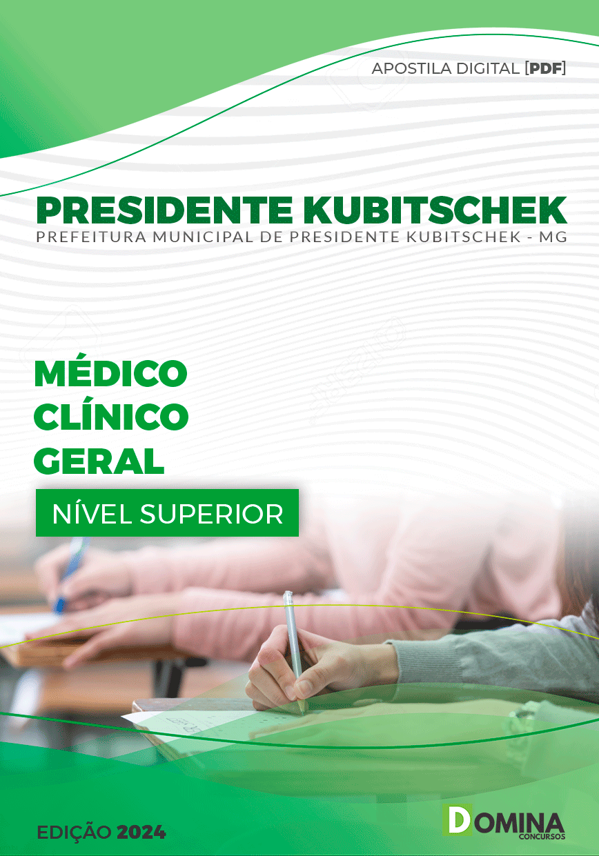 Apostila Médico Clínico Geral Presidente Kubitschek MG 2024