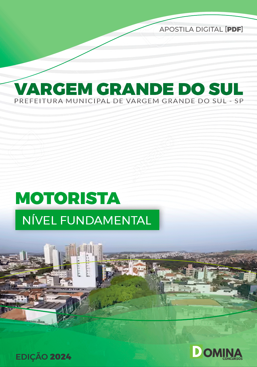 Apostila Vargem Grande do Sul SP 2024 Motorista