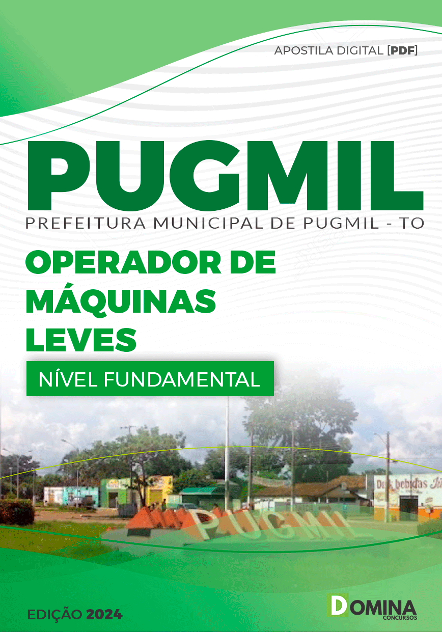 Apostila Pugmil TO 2024 Operador De Máquinas Leves