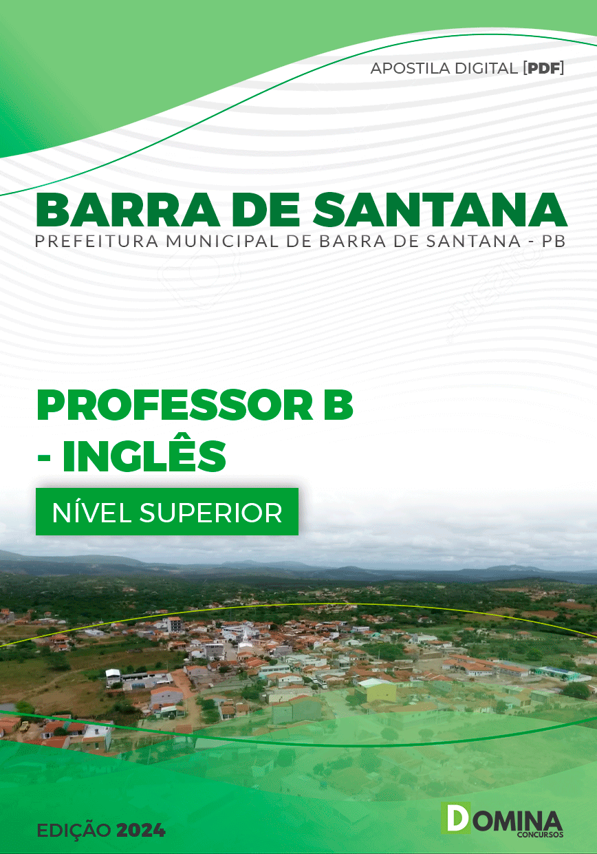 Apostila Barra De Santana PB 2024 Professor Inglês