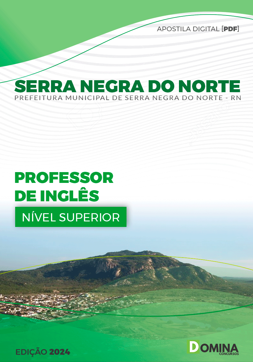 Apostila Serra Negra Do Norte RN 2024 Professor De Inglês