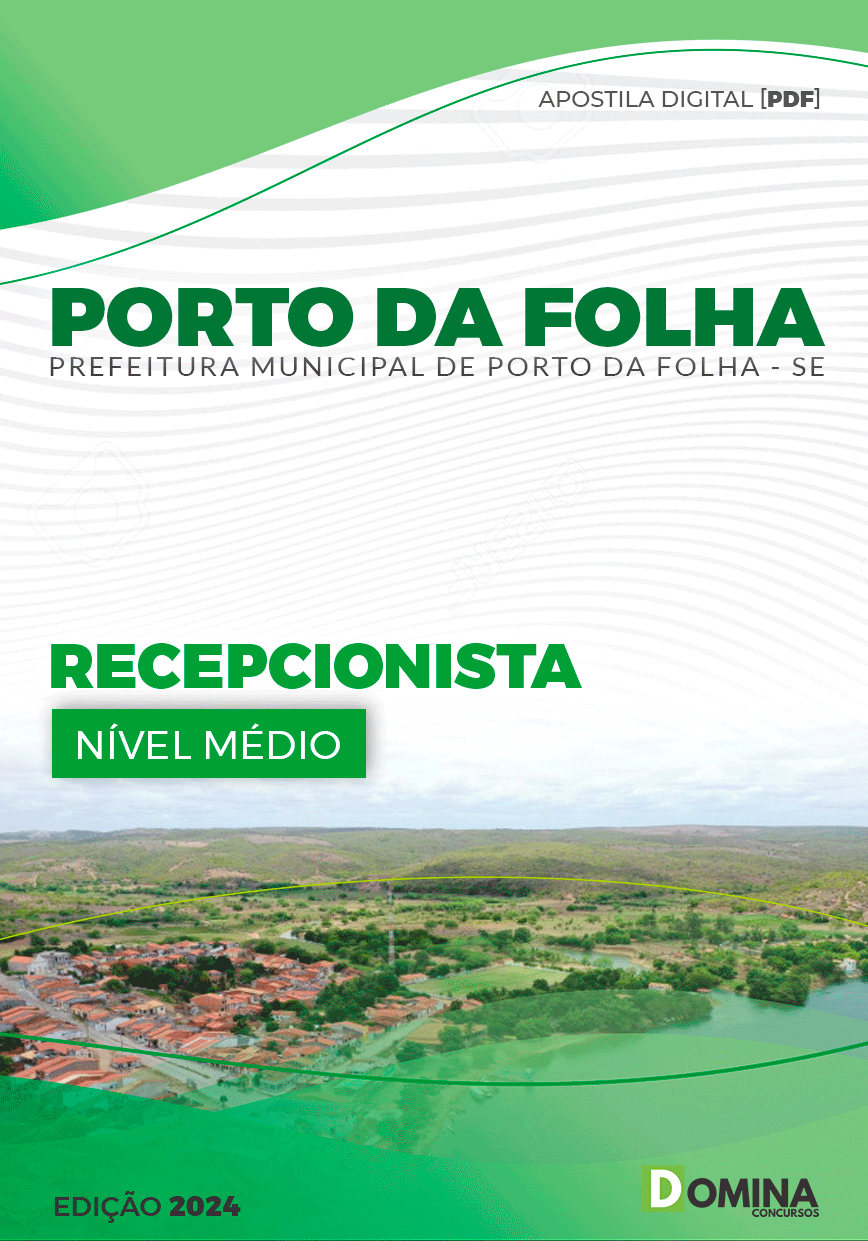 Apostila Porto Da Folha SE 2024 Recepcionista