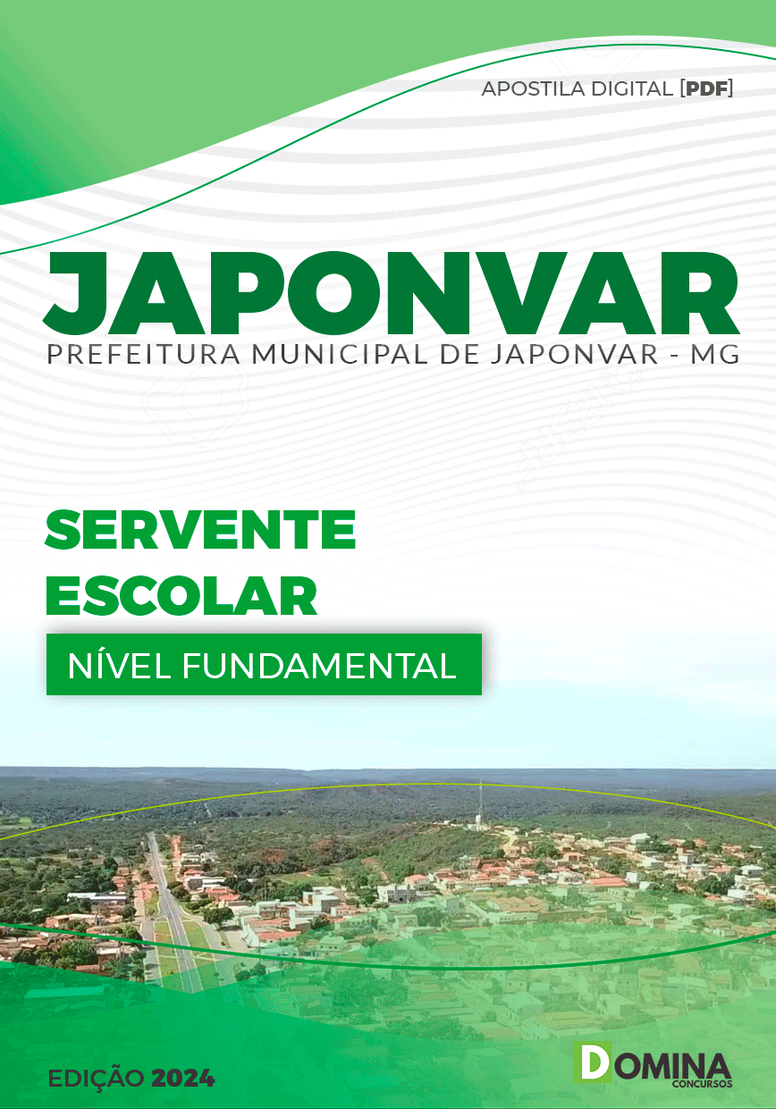 Apostila Servente Escolar Japonvar MG 2024