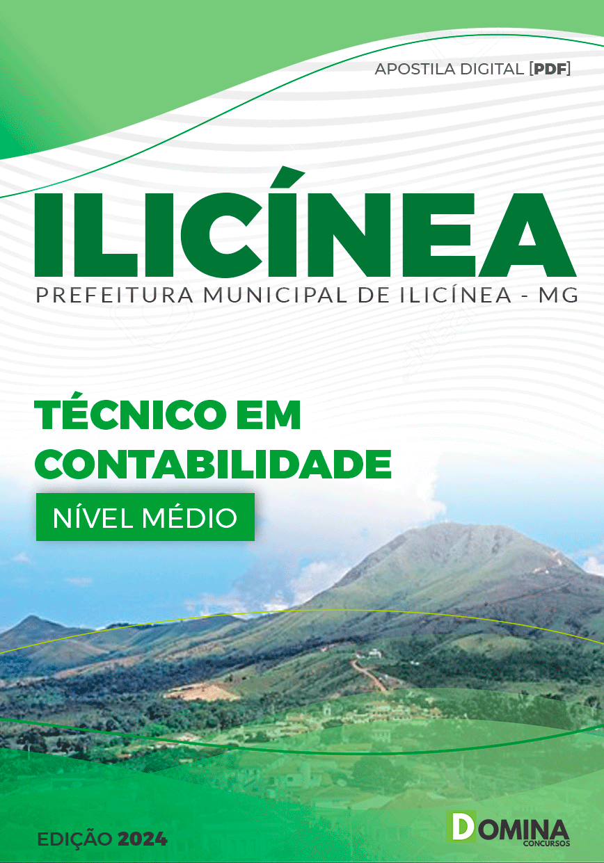 Apostila Ilicínea MG 2024 Técnico Em Contabilidade