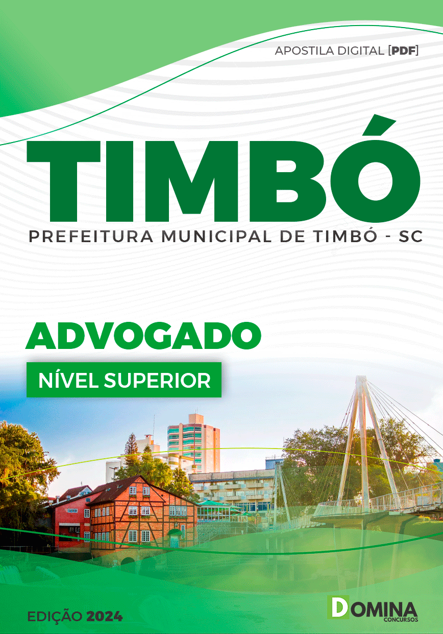 Apostila Prefeitura Timbó SC 2024 Advogado