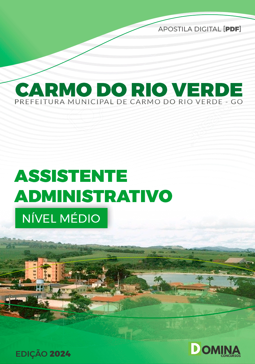 Apostila Assistente Administrativo Carmo do Rio Verde GO 2024