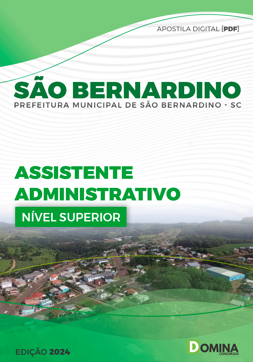 Apostila Prefeitura São Bernardino SC 2024 Assistente Administrativo