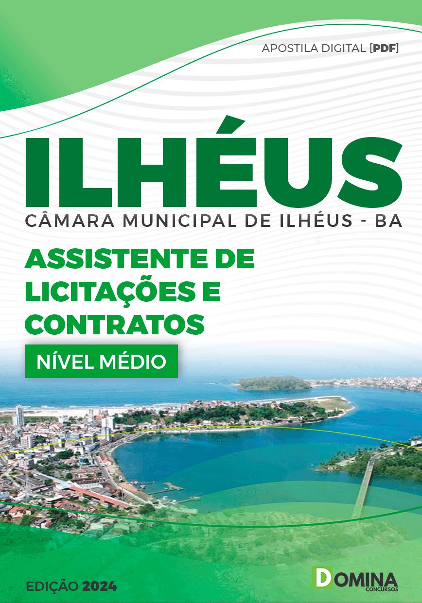 Apostila Assistente de Licitações Câmara Ilhéus BA 2024