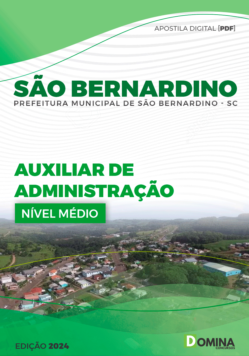 Apostila Prefeitura São Bernardino SC 2024 Auxiliar Administração