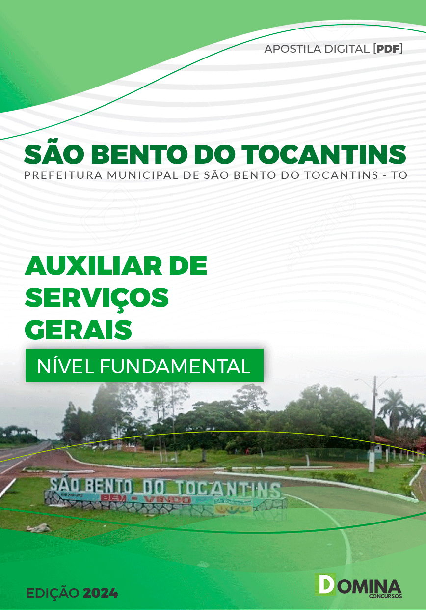 Apostila Auxiliar Serviços Gerais São Bento do Tocantins TO 2024