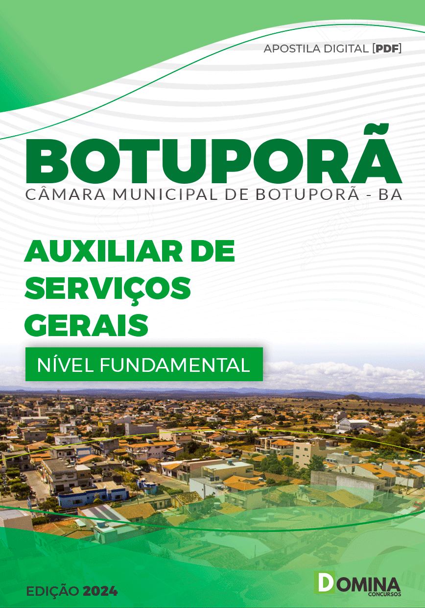 Apostila Auxiliar de Serviços Gerais Câmara Botuporã BA 2024