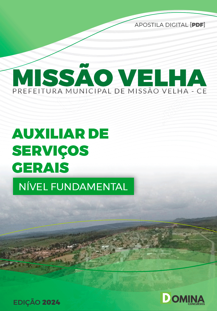 Apostila Auxiliar de Serviços Gerais Missão Velha CE 2024