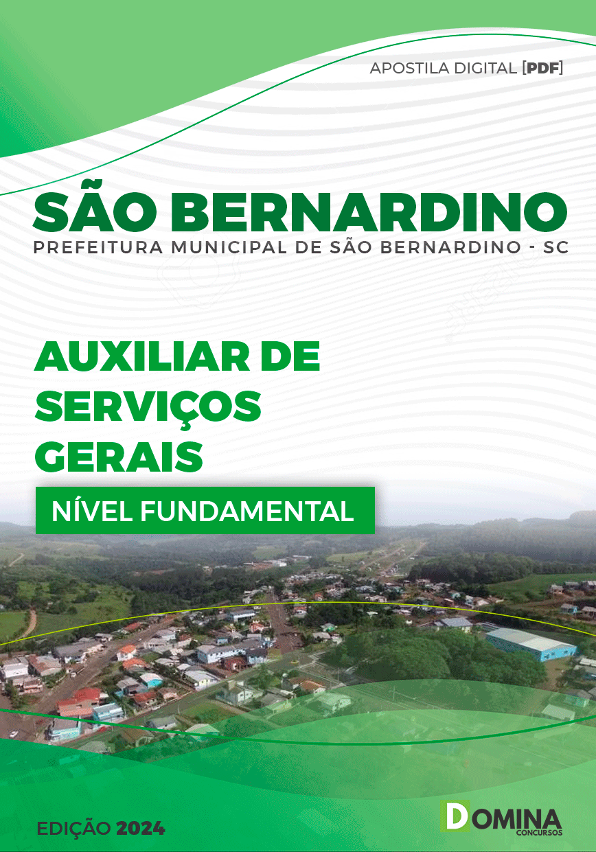 Apostila Prefeitura São Bernardino SC 2024 Auxiliar Serviços Gerais