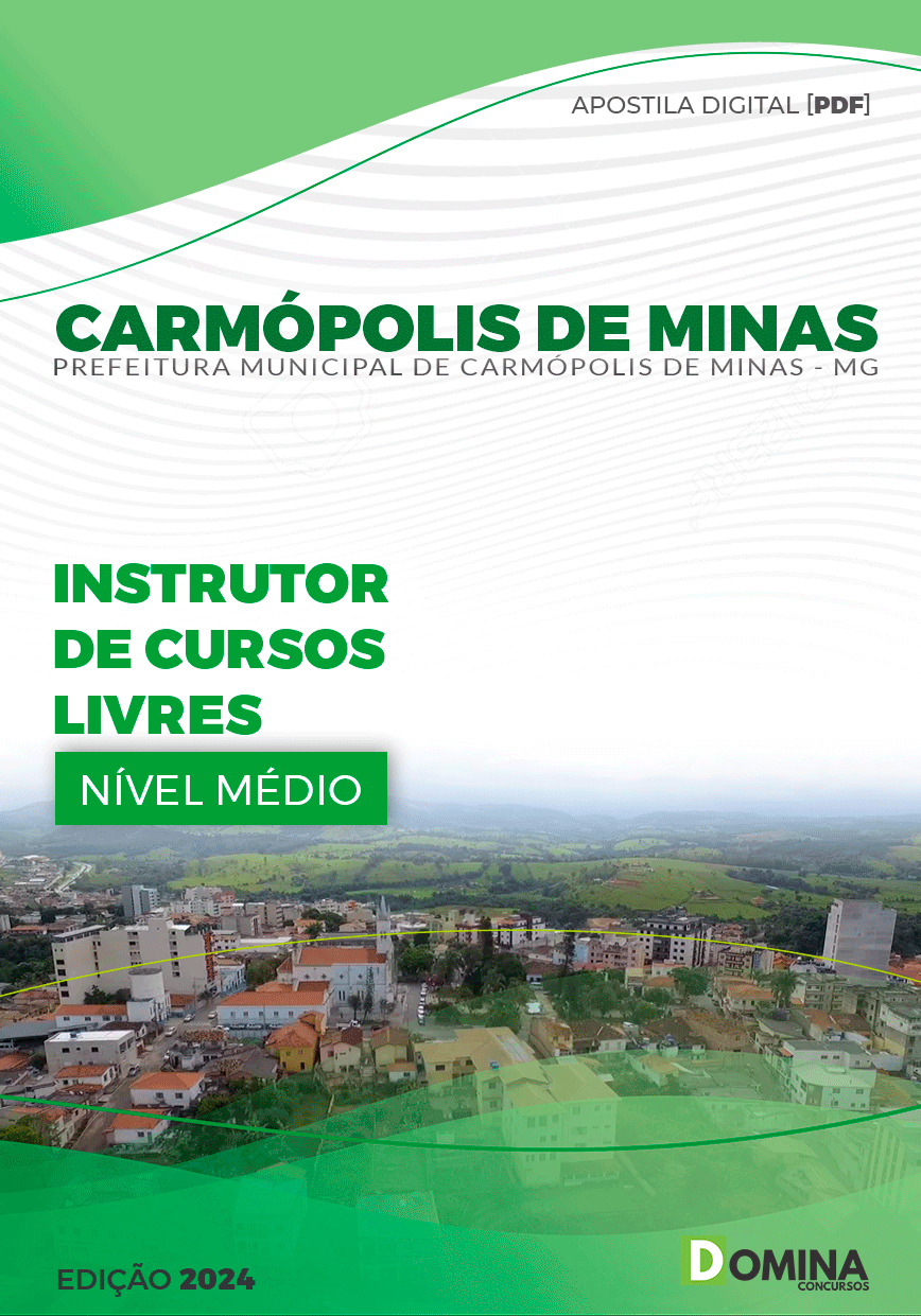 Apostila Instrutor de Cursos Livres Carmópolis de Minas MG 2024