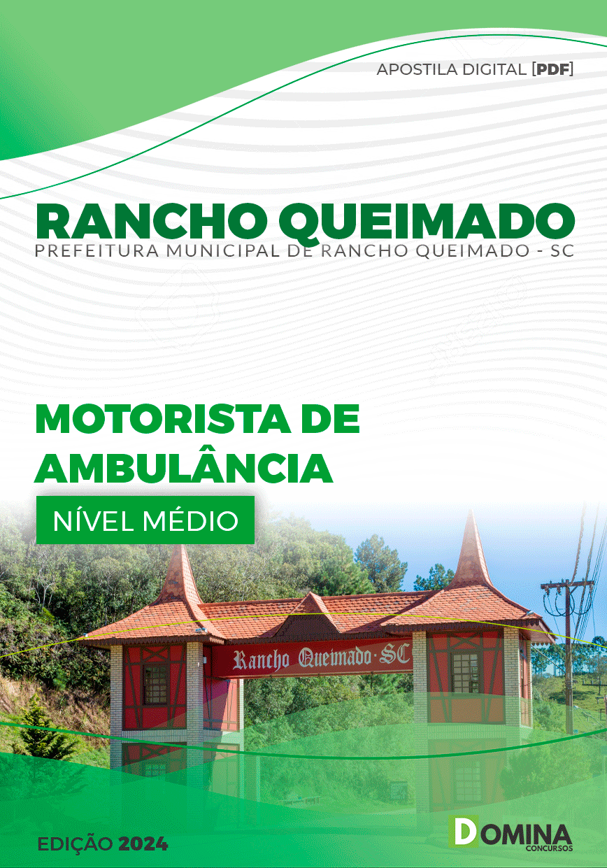 Apostila Motorista de Ambulância Rancho Queimado SC 2024