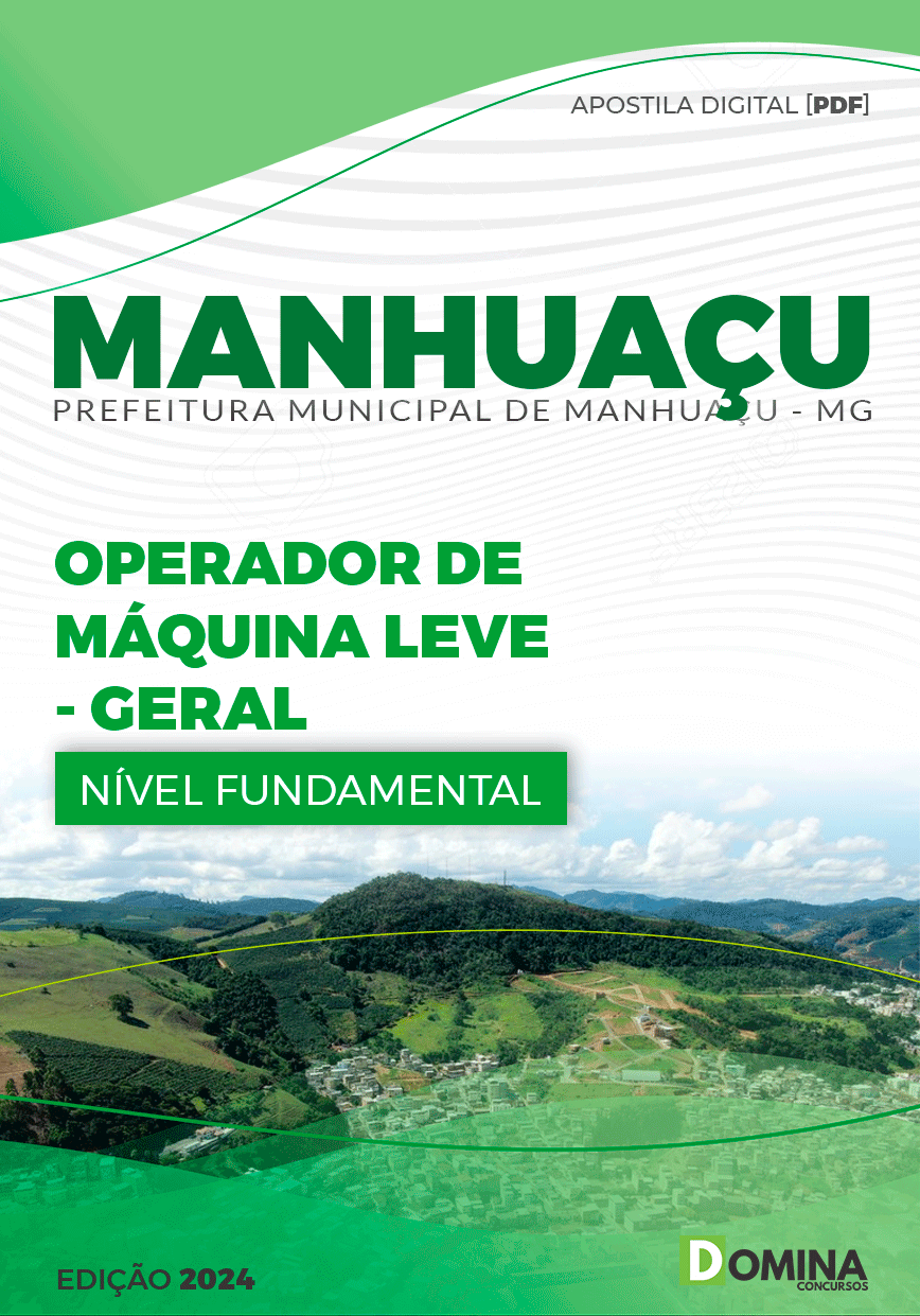 Apostila Operador de Máquina Leve Manhuaçu MG 2024