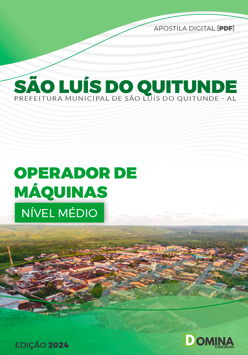 Apostila Operador de Máquinas São Luís Quitunde AL 2024