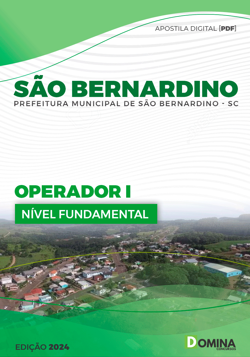 Apostila Prefeitura São Bernardino SC 2024 Operador I