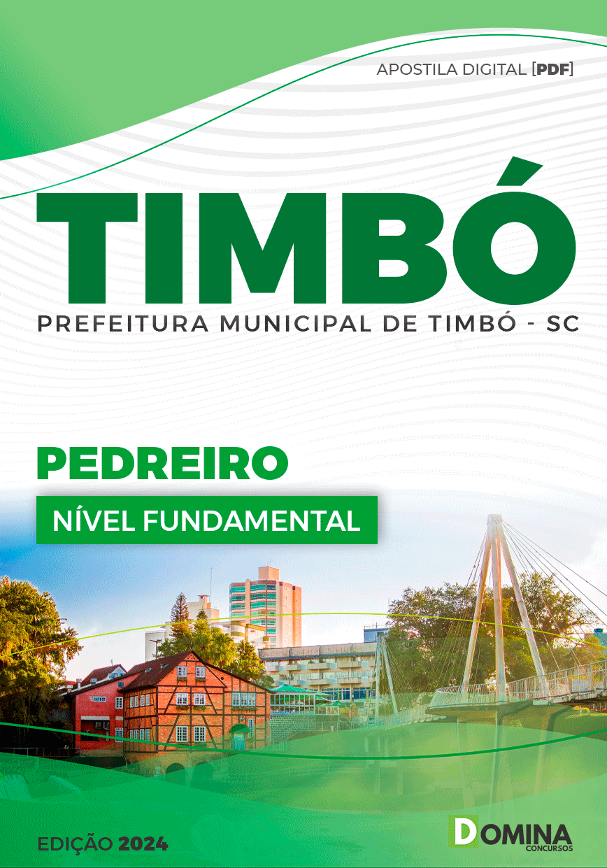 Apostila Prefeitura Timbó SC 2024 Pedreiro