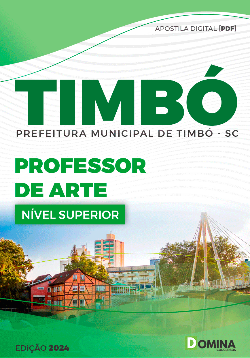 Apostila Prefeitura Timbó SC 2024 Professor Arte