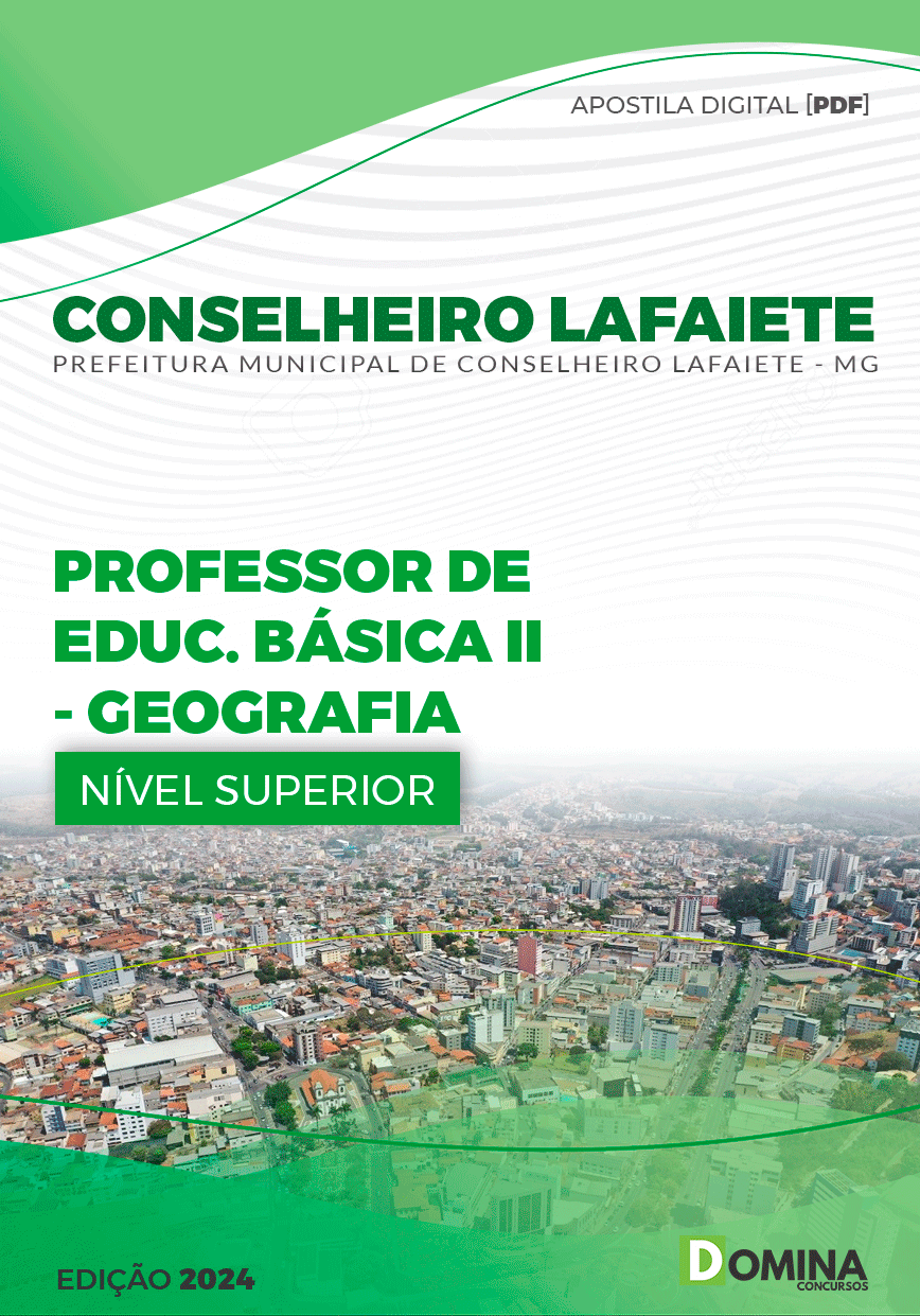 Apostila Professor de Geografia Conselheiro Lafaiete MG 2024