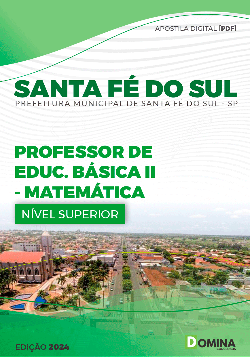 Apostila Professor de Matemática Santa Fé do Sul SP 2024