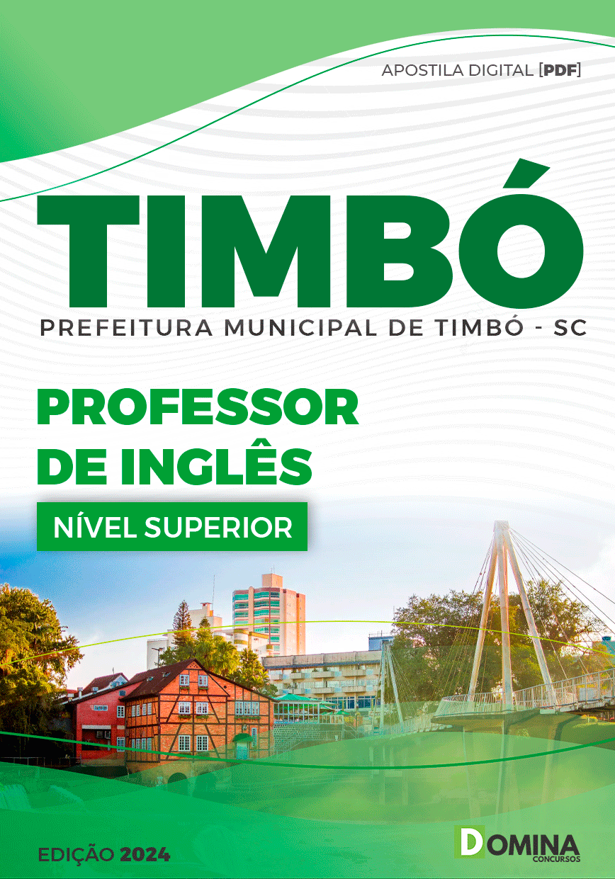 Apostila Prefeitura Timbó SC 2024 Professor de Inglês