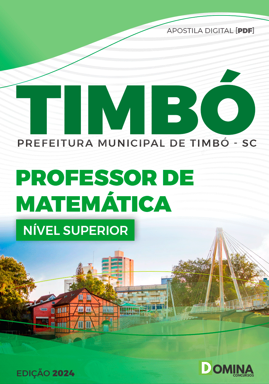 Apostila Prefeitura Timbó SC 2024 Professor Matemática