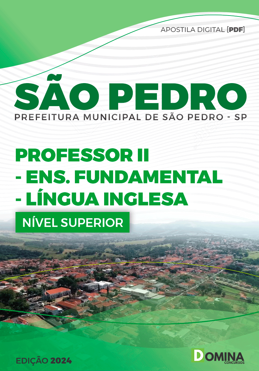 Apostila Professor de Inglês São Pedro SP 2024