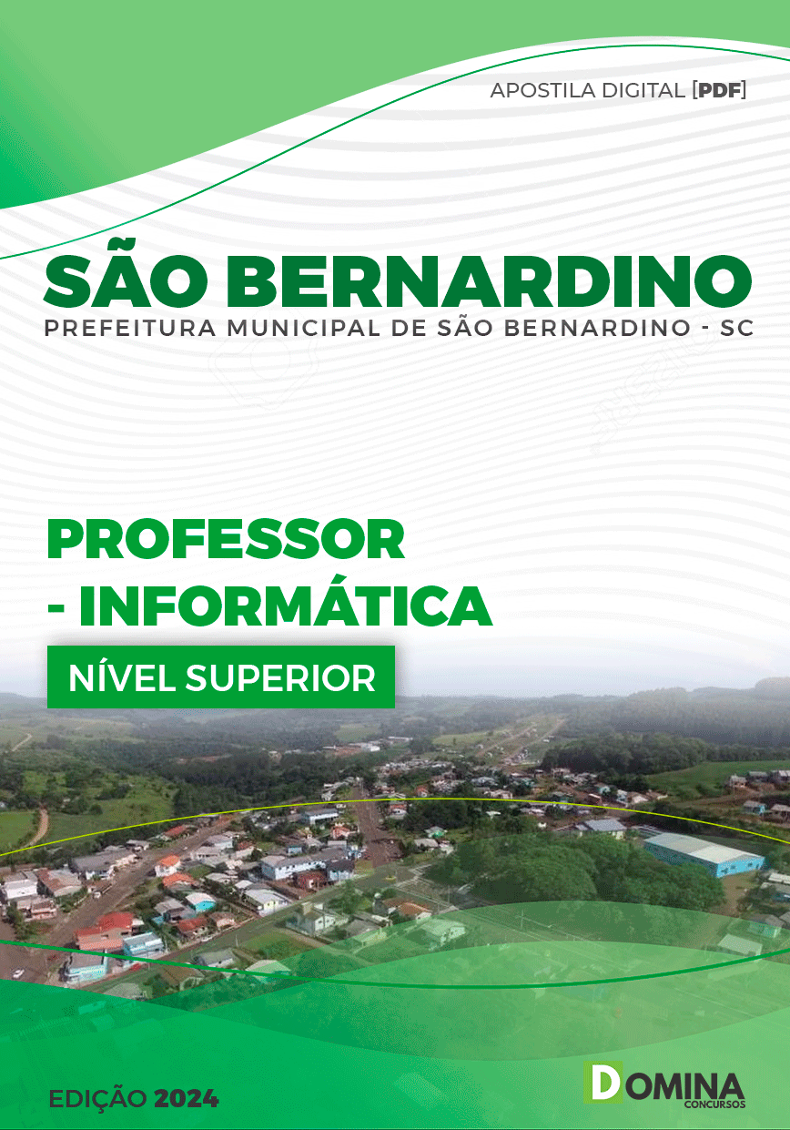 Apostila Prefeitura São Bernardino SC 2024 Professor Informática