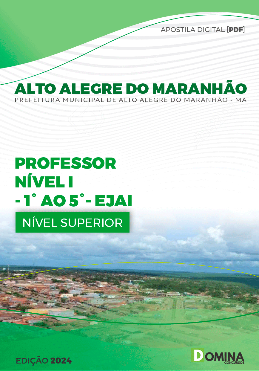 Apostila Professor de EJAI Alto Alegre Maranhão MA 2024