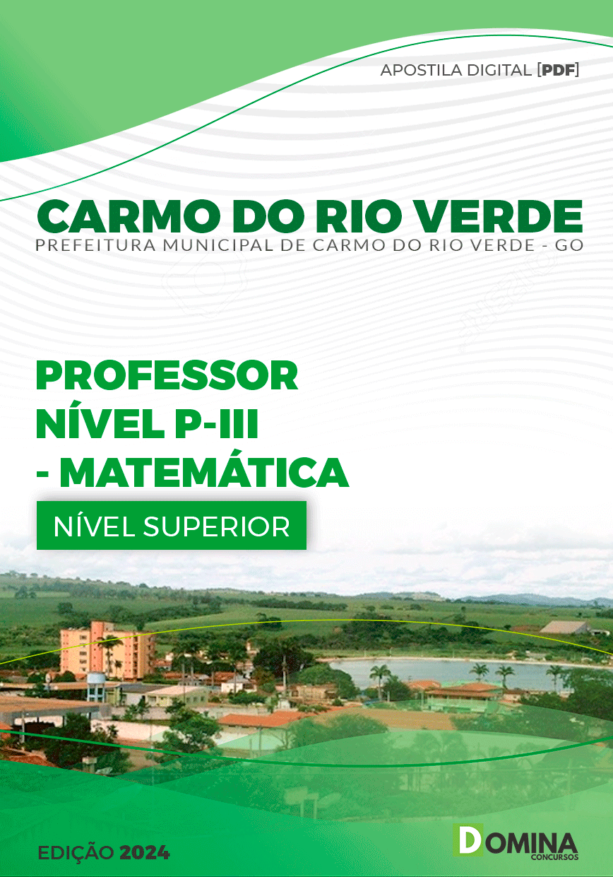 Apostila Professor de Matemática Carmo do Rio Verde GO 2024