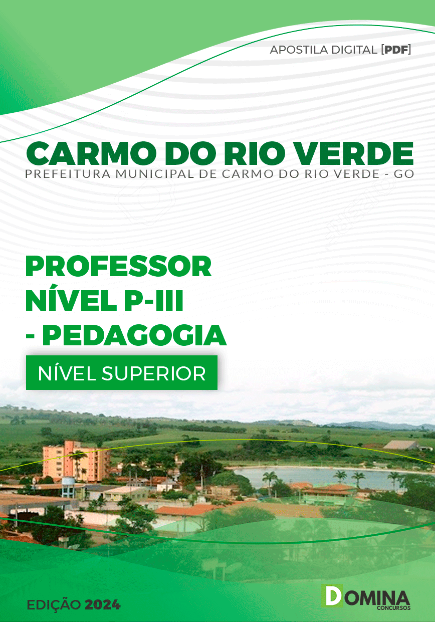 Apostila Professor de Pedagogia Carmo do Rio Verde GO 2024