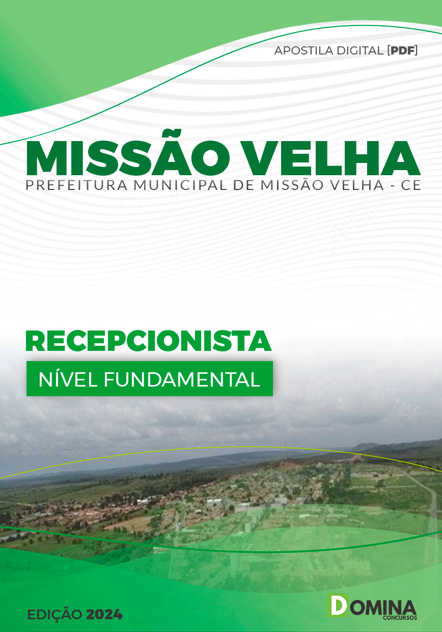 Apostila Recepcionista Missão Velha CE 2024